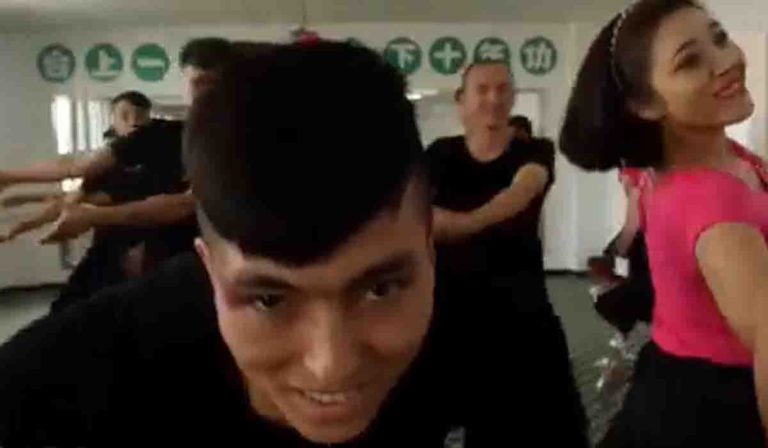 (Credit: Screen grab from documentary ‘Inside China's 'thought transformation' camps – BBC)