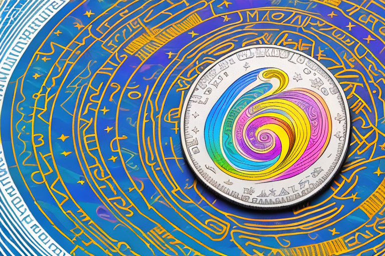 A coin with a dollar sign in the center